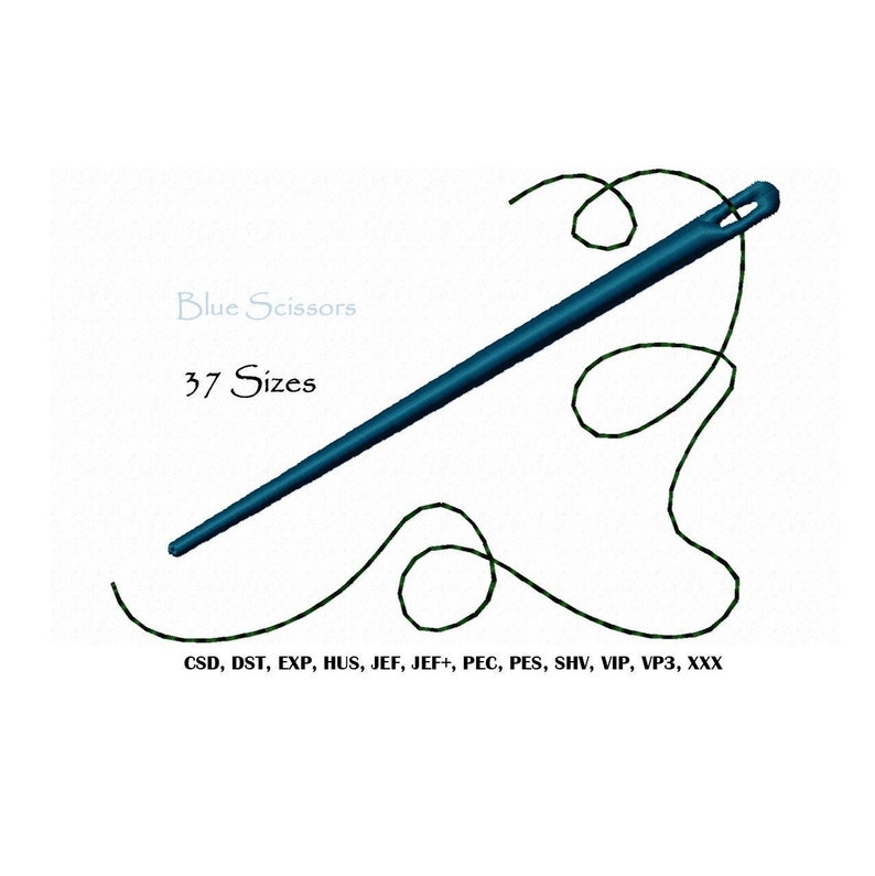 Needle and Thread Embroidery Design Needle Embroidery Design Etsy