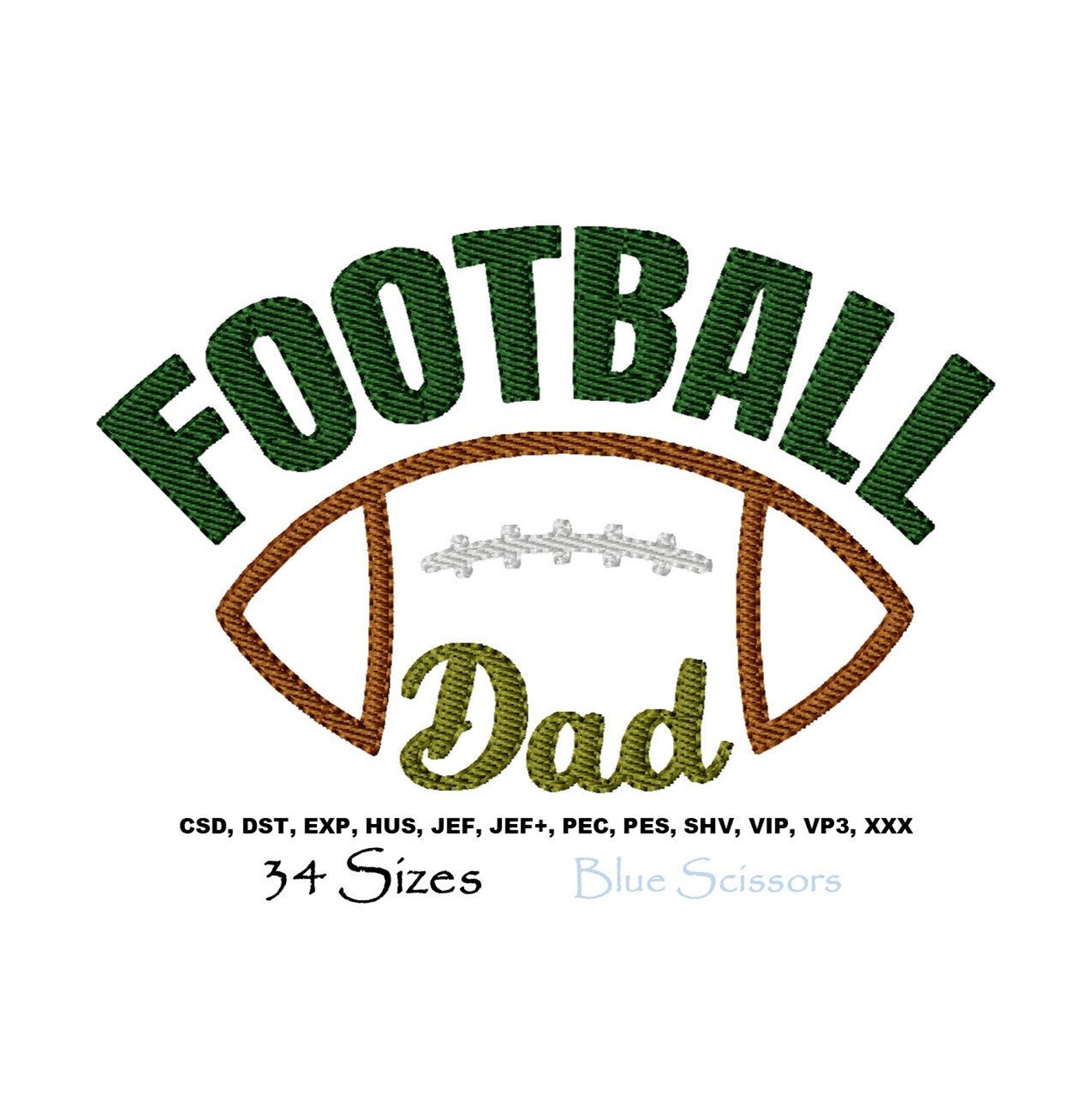 Football Dad Embroidery Design Football Embroidery Design Etsy Embroidery machine dad designs football sports wingsicalwhims p2259