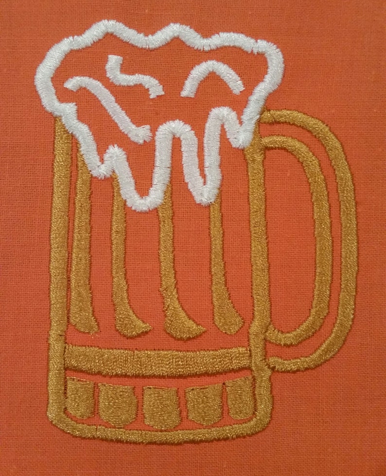Beer Mug Embroidery Design Beer Mug Embroidery Design Etsy