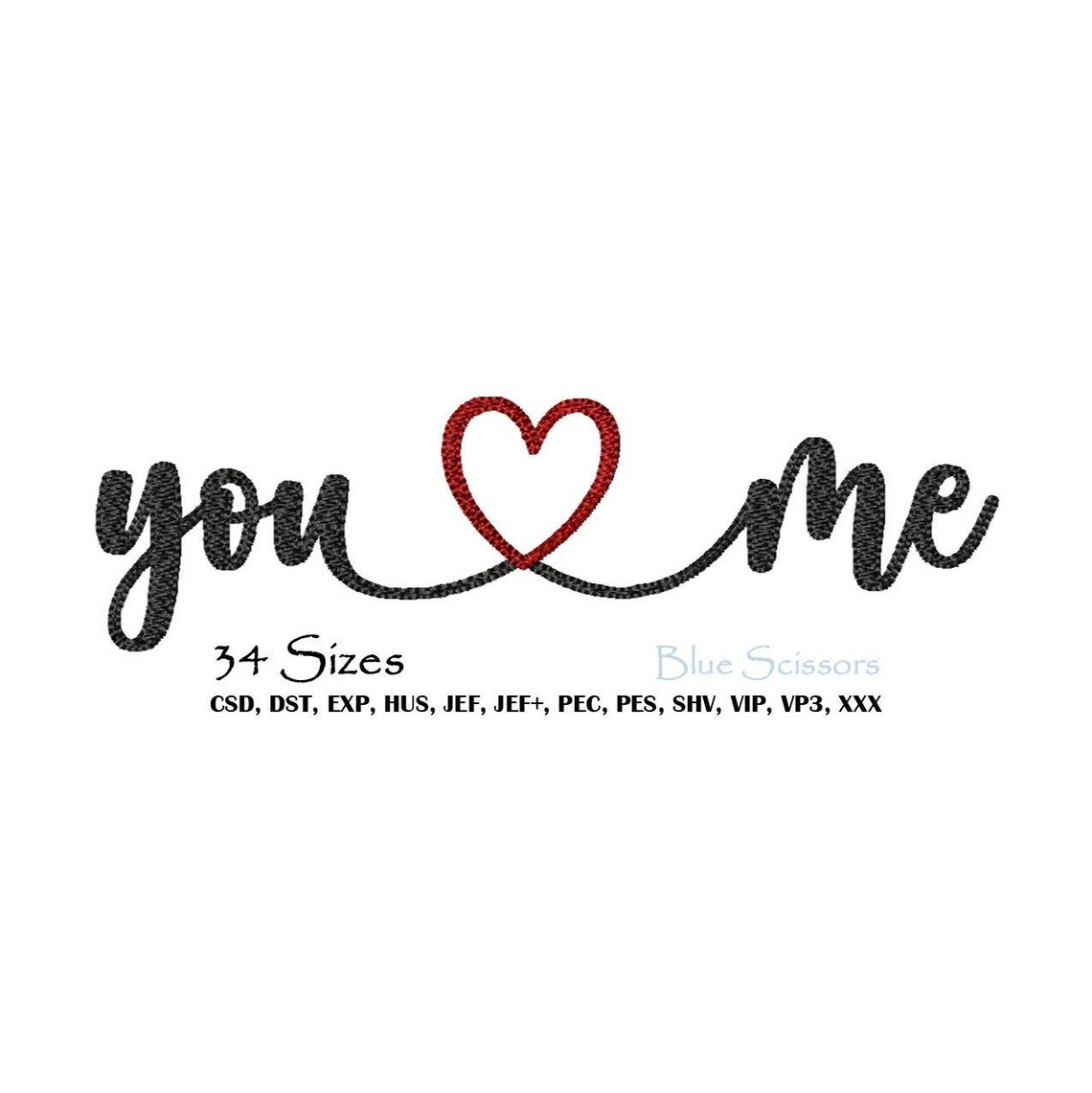 You and Me Embroidery Design You Me Embroidery Design - Etsy