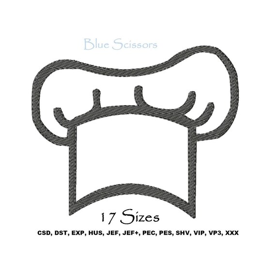 Chef Hat Embroidery Design Chefs Hat Embroidery Design Etsy