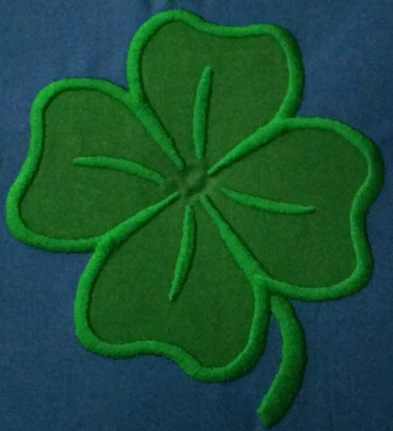 Clover Applique Embroidery Design Four Leaf Clover Embroidery Etsy UK