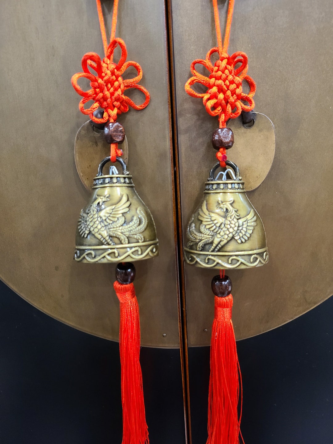 Set of Chinese Phoenix Feng Shui Bells Transformation Rebirth Power