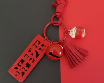 PROTECTION Maneki Neko Charm Key Chain | Chinese Luck Talisman & Lucky Cat Key chain charm | Japanese Luck Charm | Cute kawaii Maneki Neko