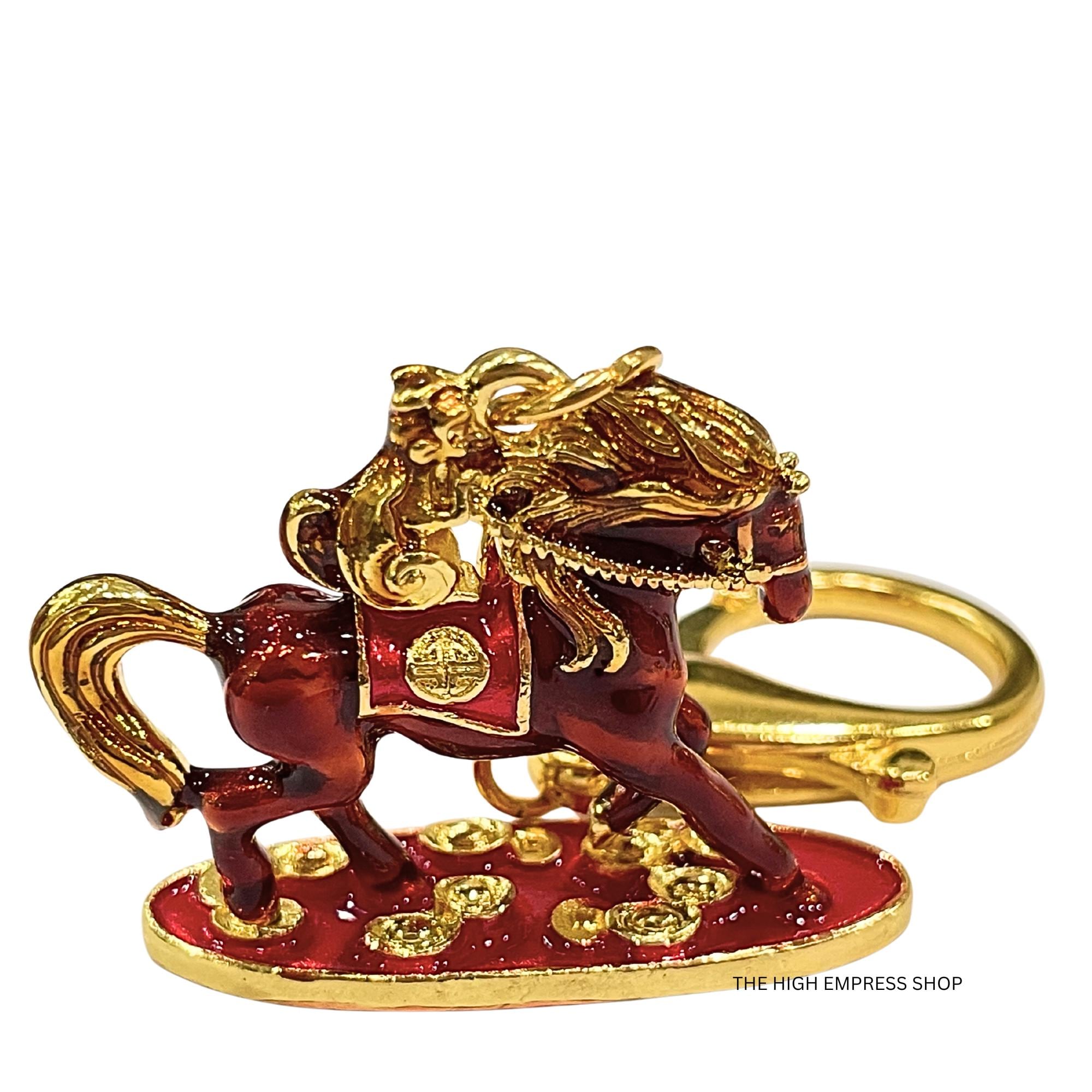 2026 Feng Shui Fly on Monkey on Horse Amulet Keychain for Instant