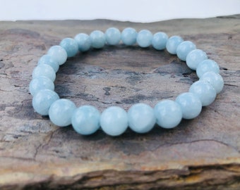 8mm Celestite Bracelet | Spiritual Bracelet Awareness, Rebirth, Healing | Celestite Spiritual Jewelry, Meditation, Crystal Bracelet