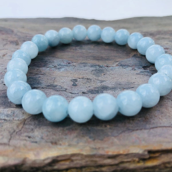 Pulsera de celestita / Pulsera espiritual / Paz, consciencia, renacimiento, sanación / Joyería espiritual de celestita, meditación, pulsera de cristal