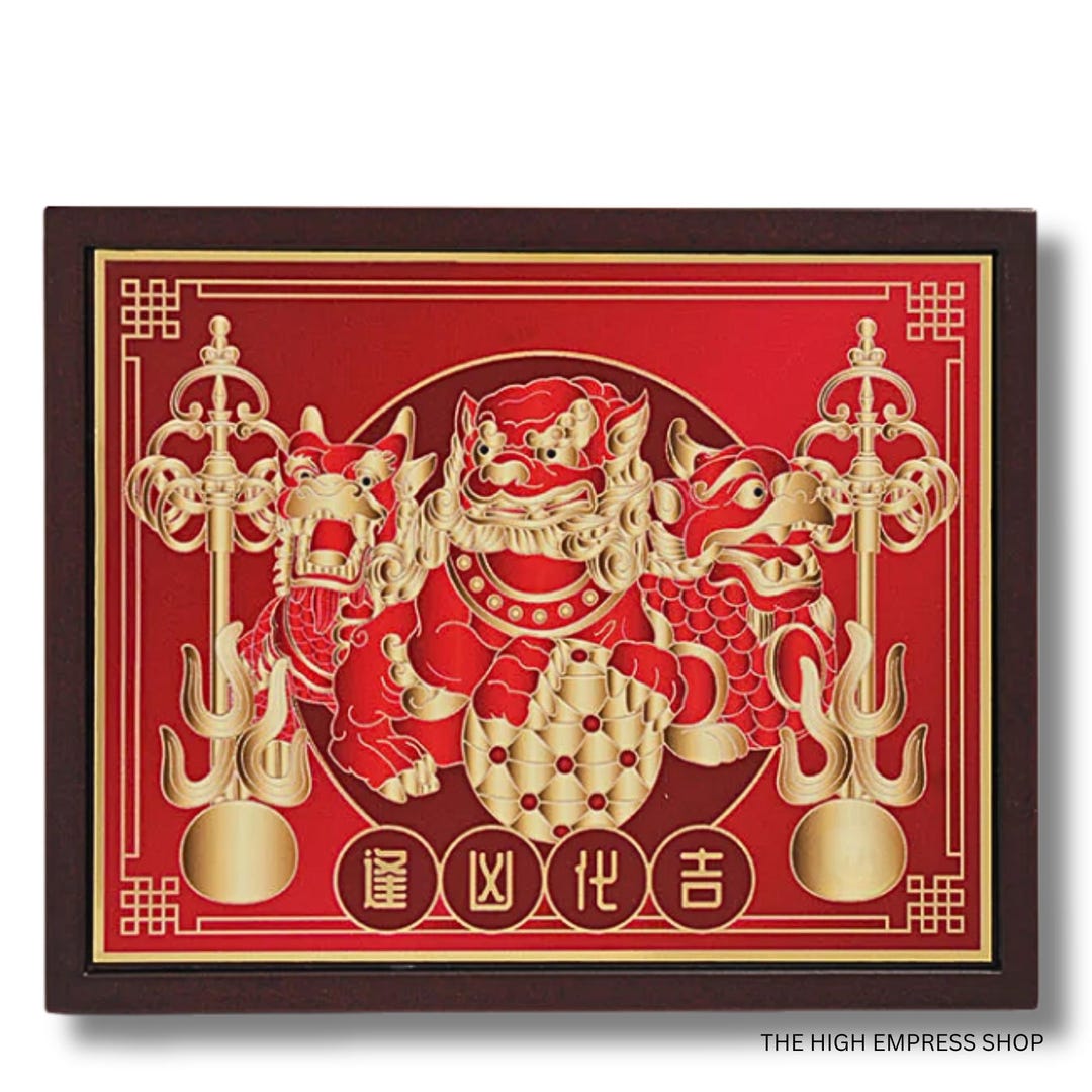 Feng Shui 2026 Three 3 Celestial Guardians Plaque With
