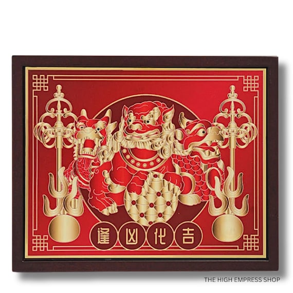 Feng Shui 2026 Three 3 Celestial Guardians Plaque With