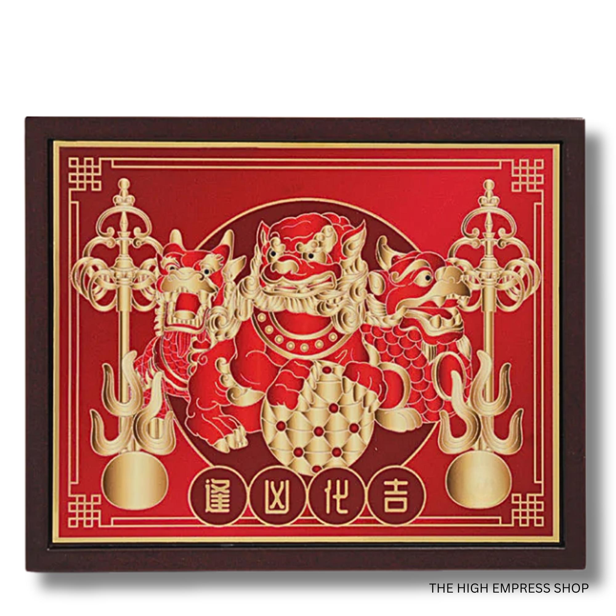 Feng Shui 2026 Three 3 Celestial Guardians Plaque With