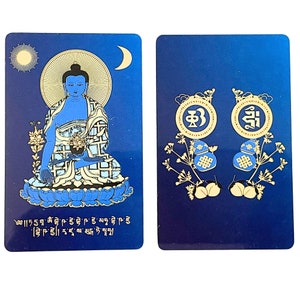 Medicine Buddha 2024 Feng Shui Card Amulet | Good Health Longevity Symbol | Feng Shui 2024 Health Talisman Card | Protection against Illness