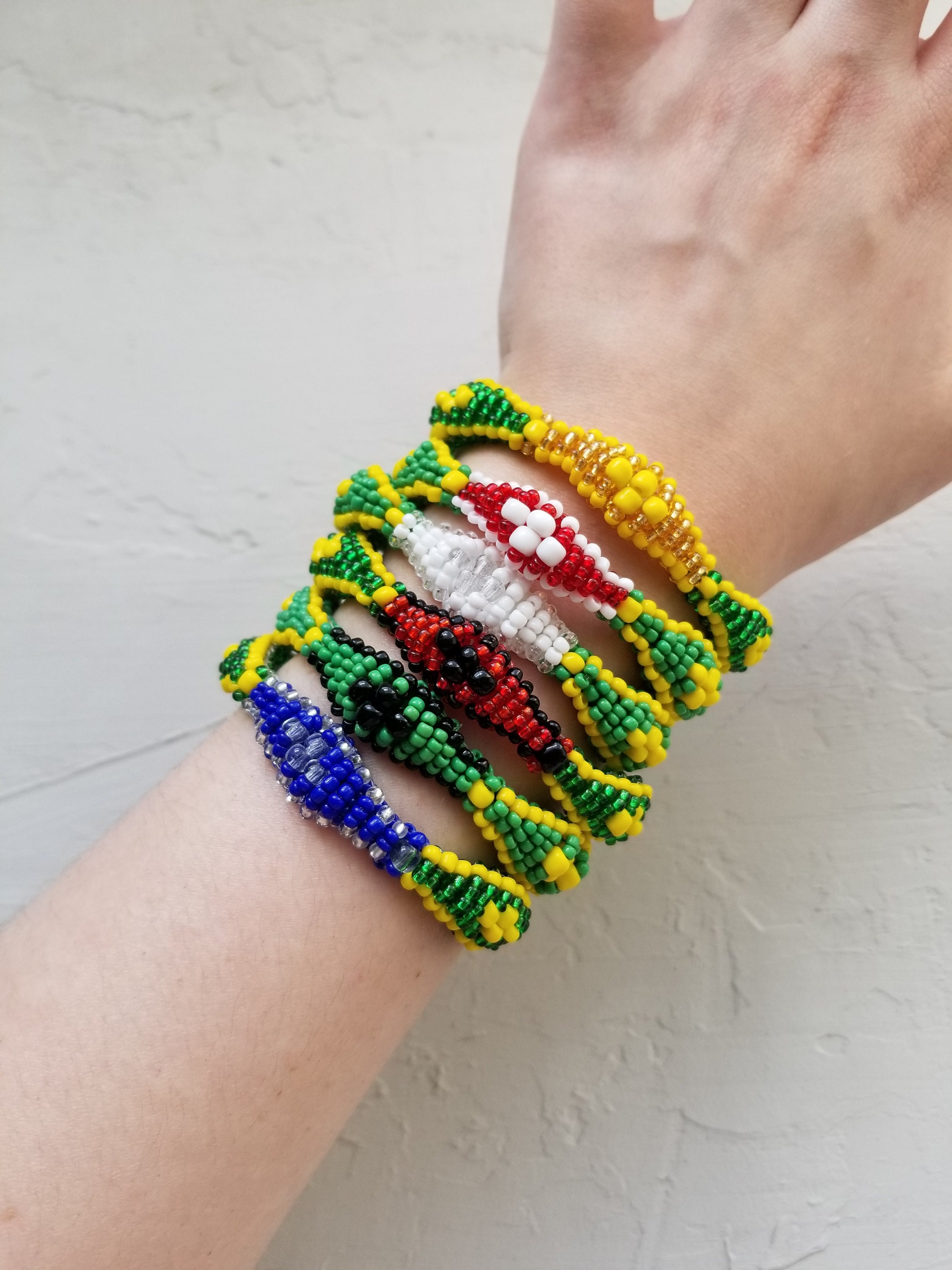 SMALL/MEDIUM Orula Caminos Santeria Bracelet | Orula orisha con camino de Chango, Yemaya, Eleggua, Ogun, Oshun, Obatala | Medium Large Size,