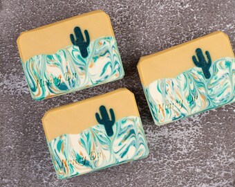 Jabón natural de leche de coco / Flor de cactus