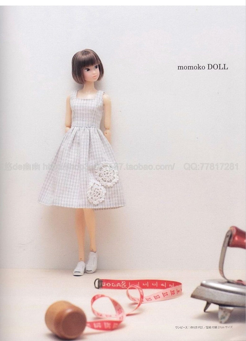 Blythe// Licca // Momoko// petite blythe Doll sewing Outfit book Japanese doll clothes pattern book image 4