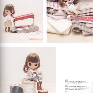 Blythe// Licca // Momoko// petite blythe Doll sewing Outfit book Japanese doll clothes pattern book image 9