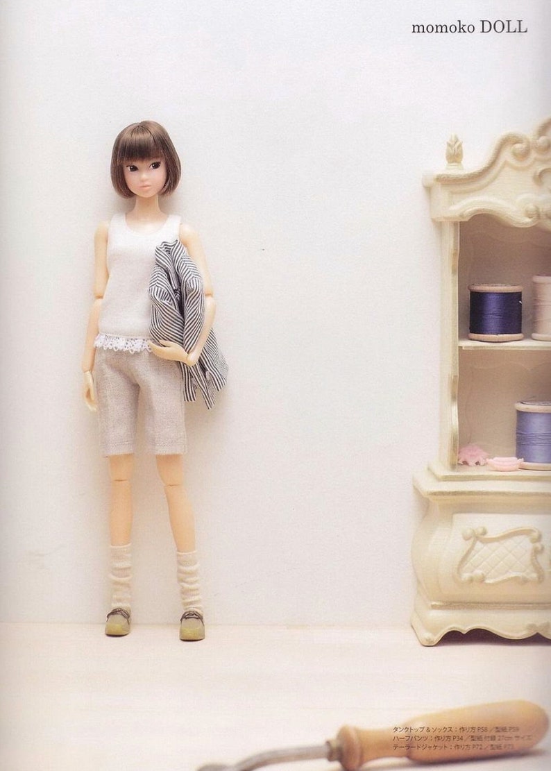 Blythe// Licca // Momoko// petite blythe Doll sewing Outfit book Japanese doll clothes pattern book image 6