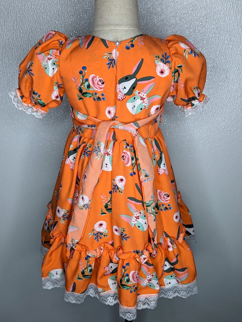 Cute Puff Sleeve Floral Bunny Dress for Toddler/kids Etsy