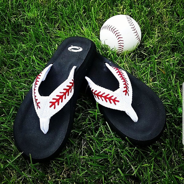 Baseball Glitter Sandals