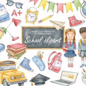 School Bag Clipart Bundle Graphic by Ak Artwork · Creative Fabrica