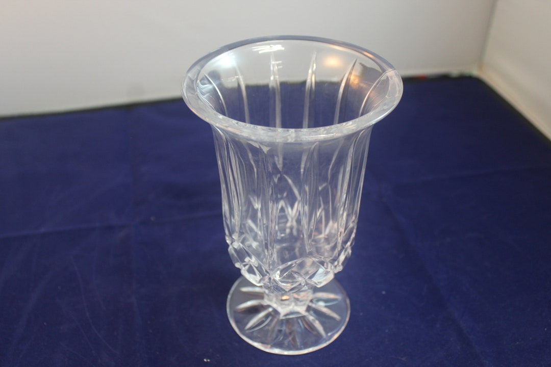 Vintage Lead Crystal Hurricane Candle Holder Footed. Etsy