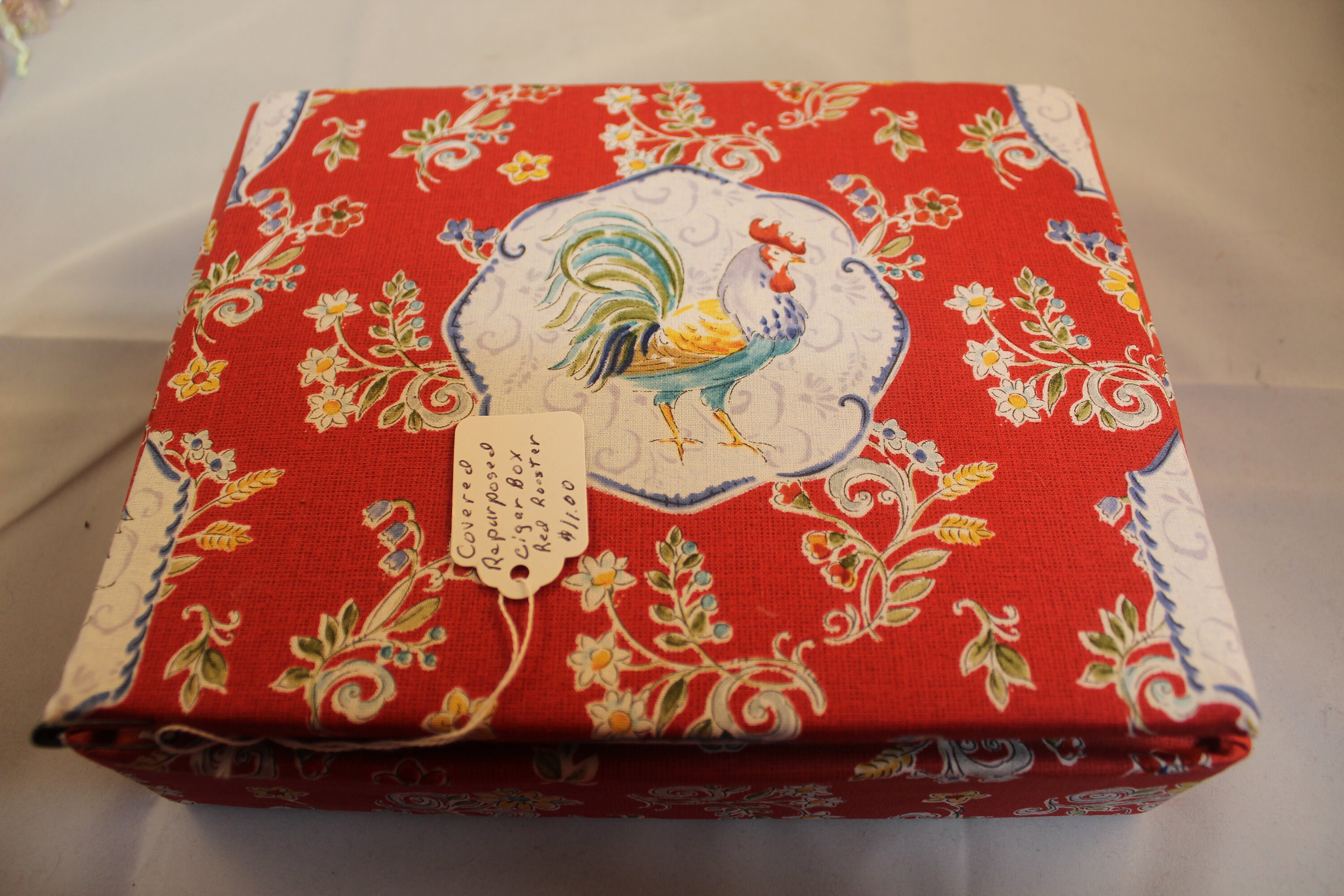 Repurposed Cigar Box Red Rooster Etsy