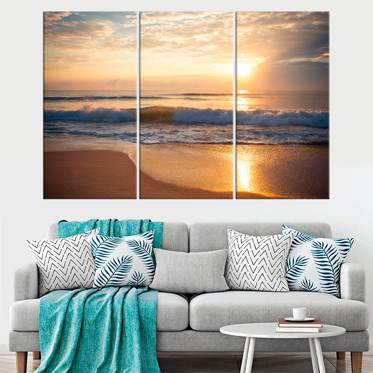 Sea Wall Art Beach wall decor Ocean Photo large canvas print | Etsy