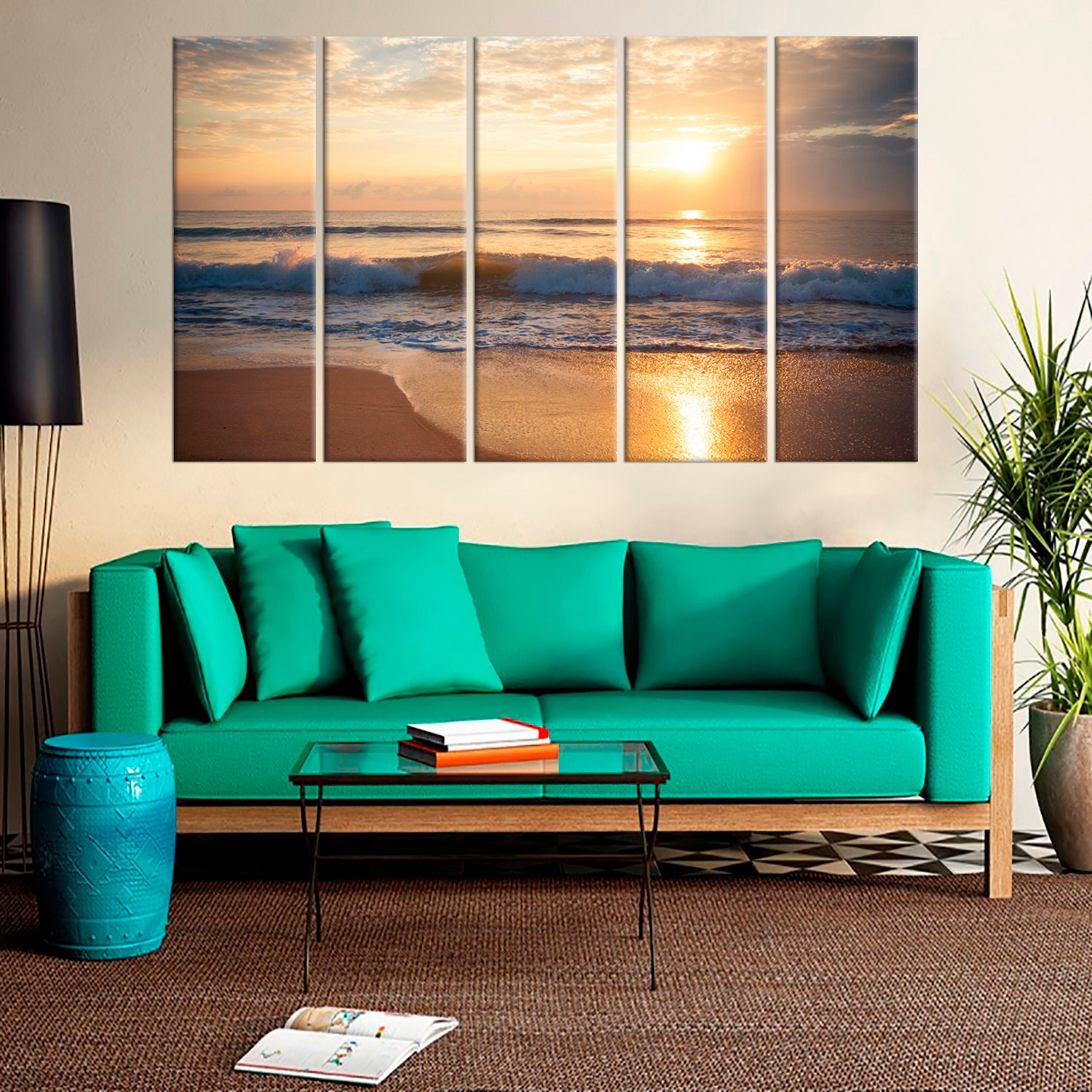 Sea Wall Art Beach wall decor Ocean Photo large canvas print Etsy