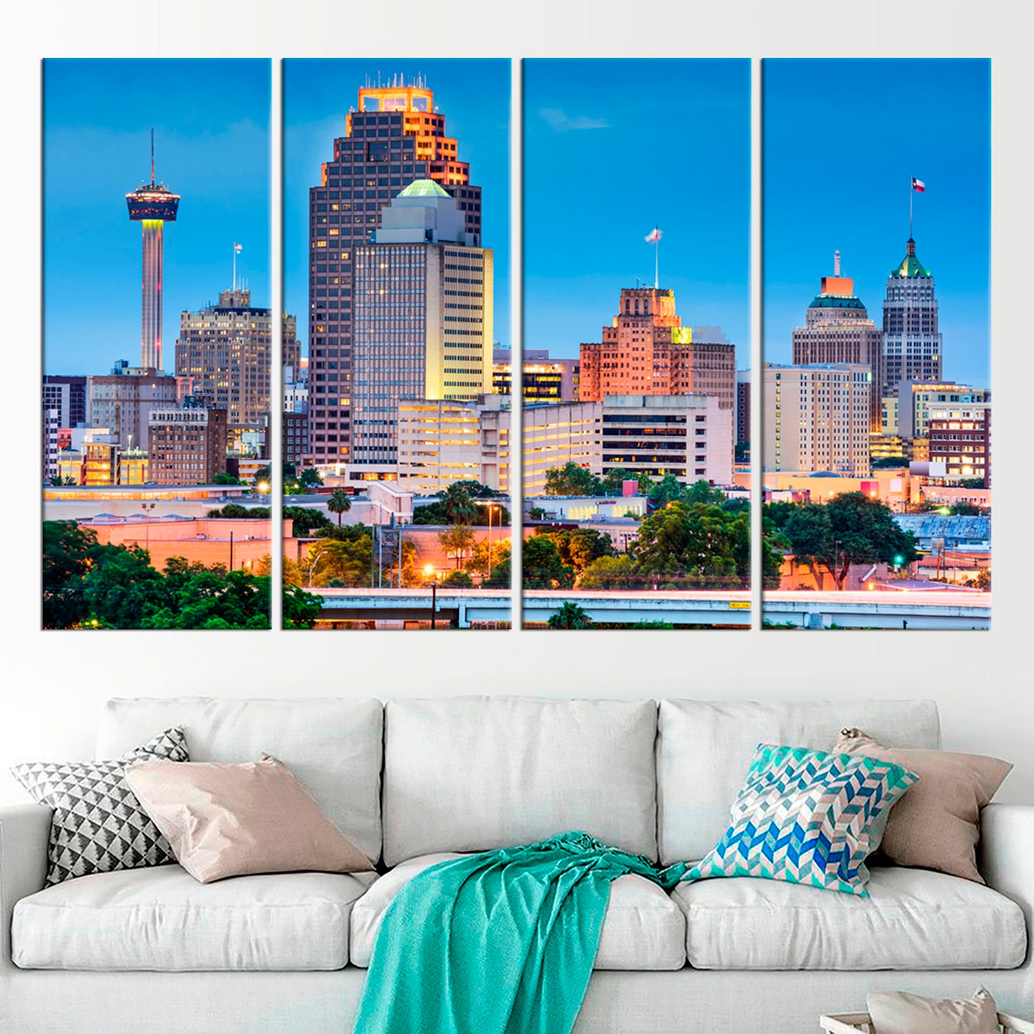 Large San Antonio Texas canvas print San Antonio wall art USA Etsy