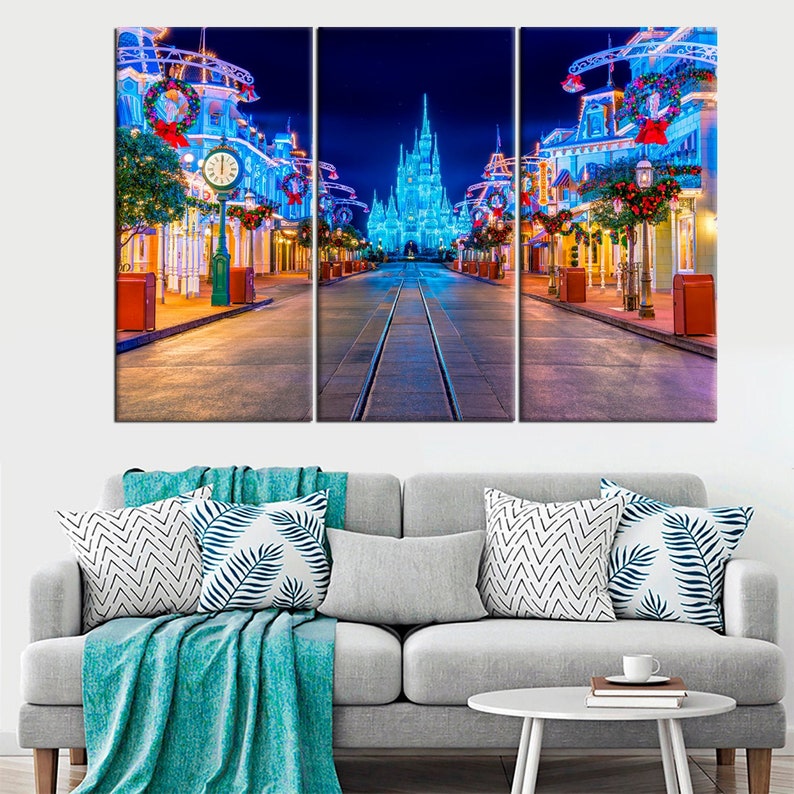 Disneyland Large Wall Art Decor Disney California Park Etsy