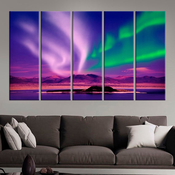Aurora-Northern-Lights-Skyscape CANVAS WALL ART PICTURE PRINT VARIOUS SIZES