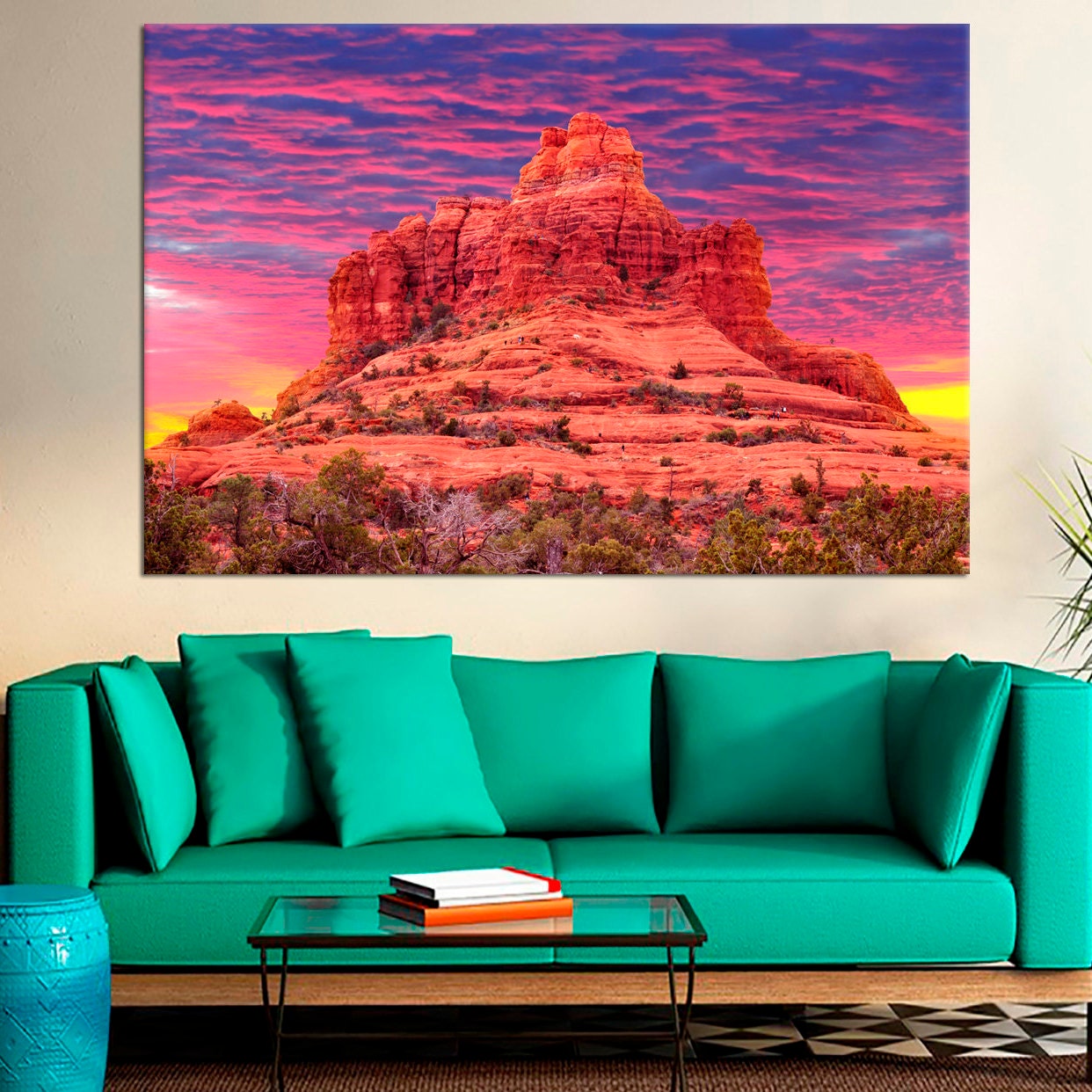 Bell Rock in Sedona Wall Art Decor Arizona USA Sunset Bedroom | Etsy