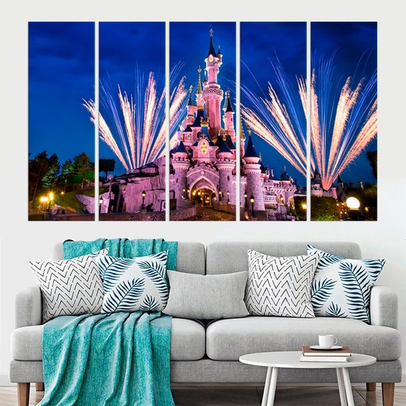 Sleeping Beauty Castle Wall Art Decor Disneyland Nursery Wall Etsy