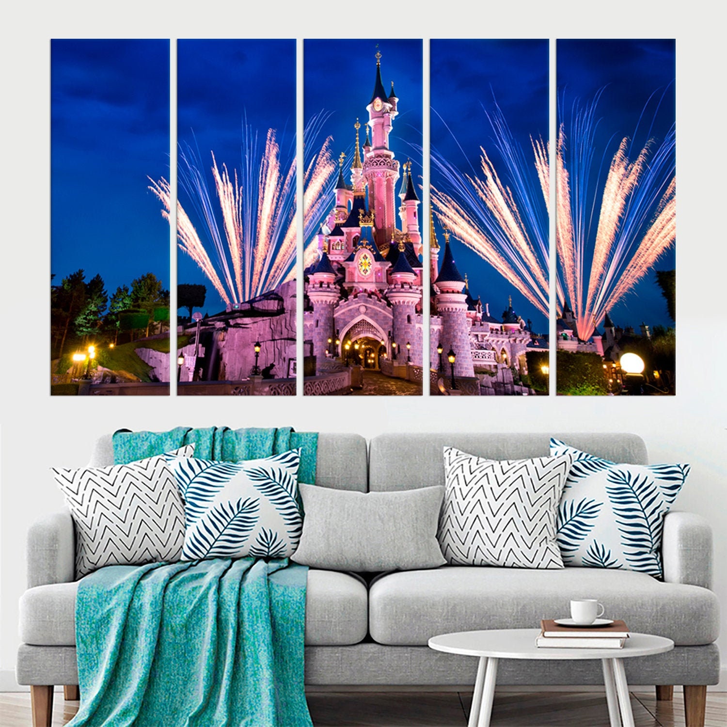 Sleeping Beauty Castle Wall Art Decor Disneyland Nursery Wall Etsy