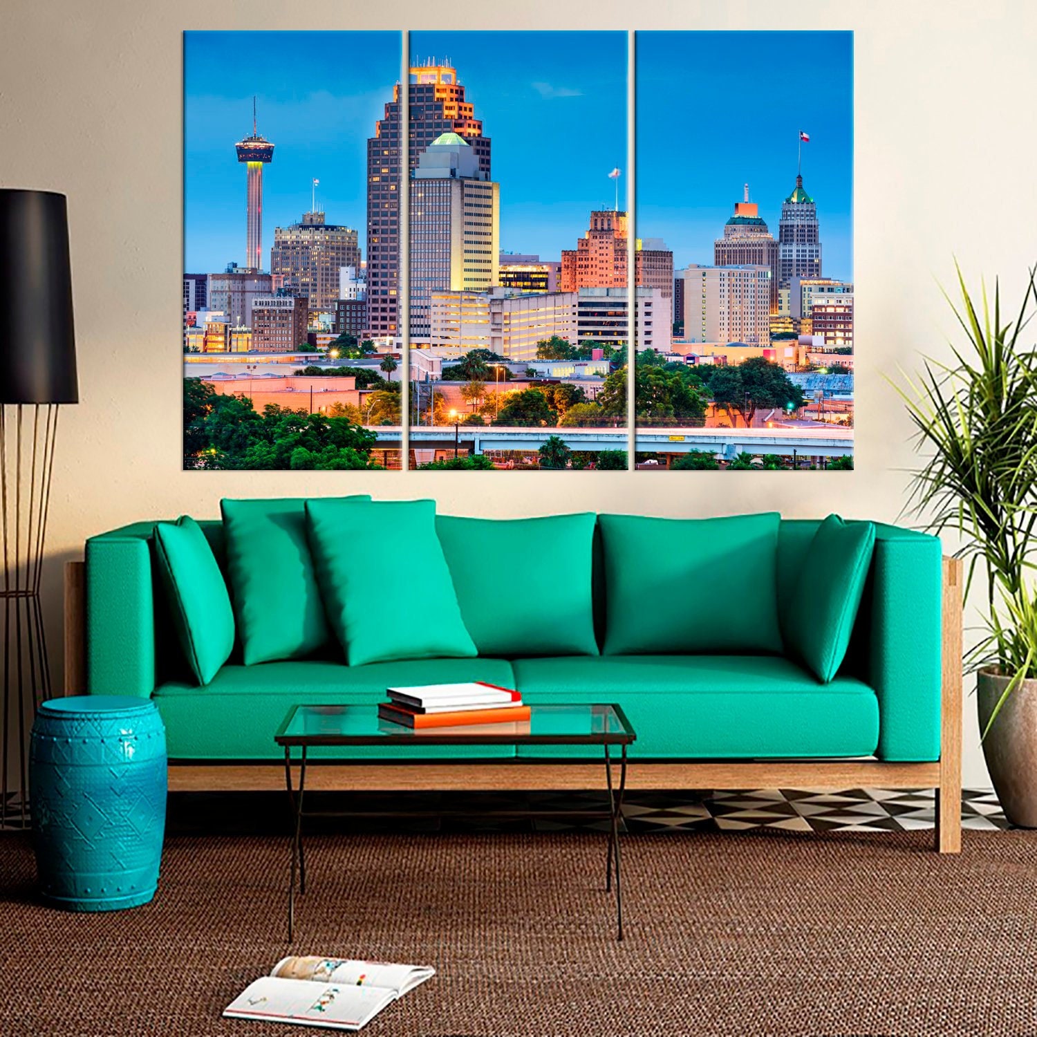 Large San Antonio Texas canvas print San Antonio wall art USA Etsy