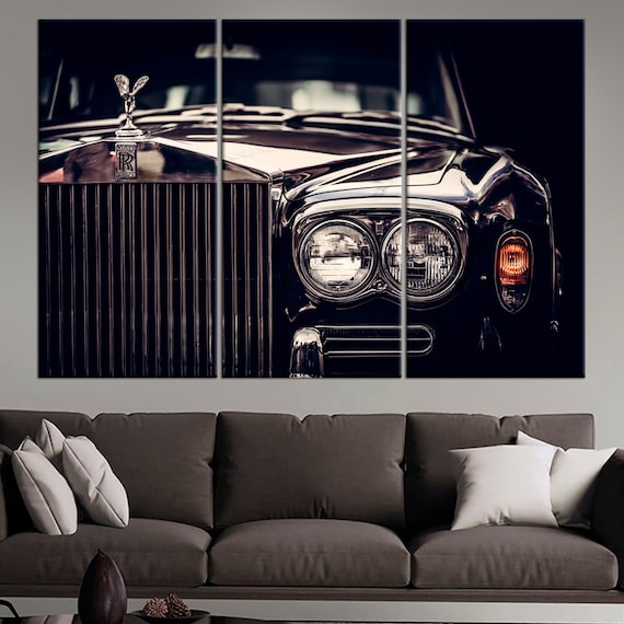 Classic Car wall art Poster canvas print set Big framed Etsy