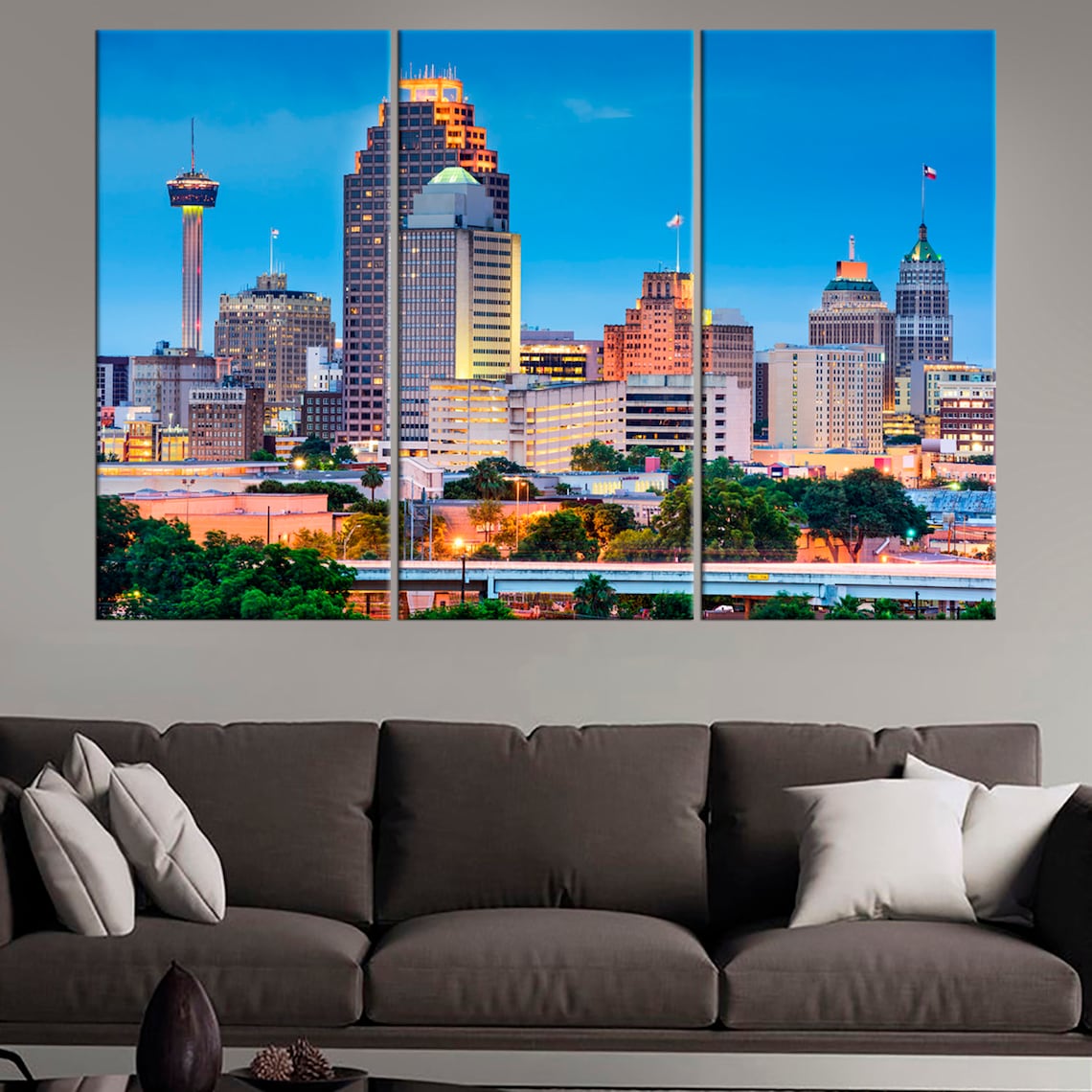 Large San Antonio Texas canvas print San Antonio wall art USA Etsy