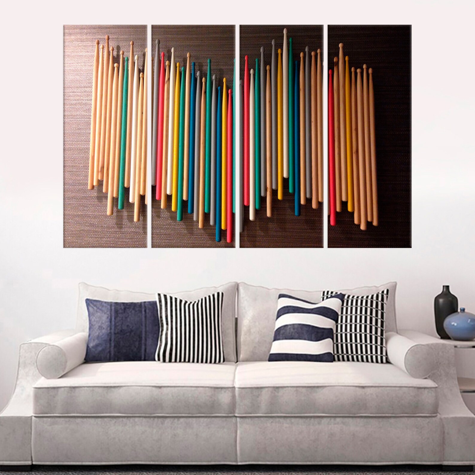 Drumstick Wall canvas set Drumstick large canvas print Music Etsy