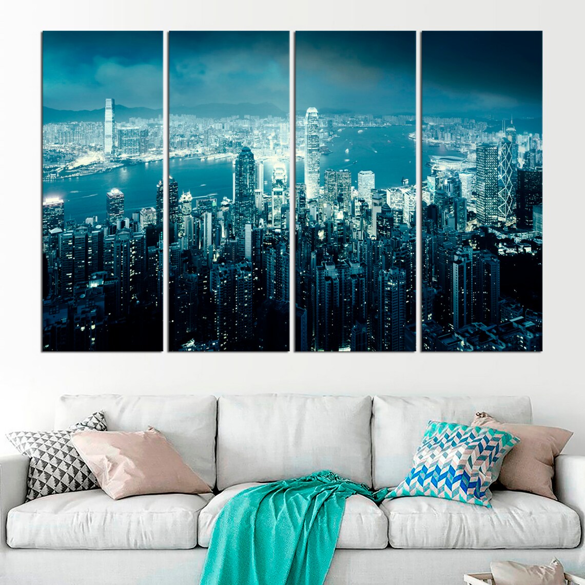 Hong Kong Canvas Prints Wall Art Decor Travel Poster City Etsy