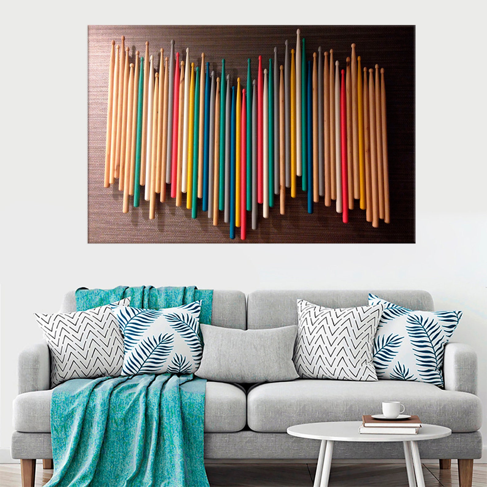 Drumstick Wall canvas set Drumstick large canvas print Music Etsy