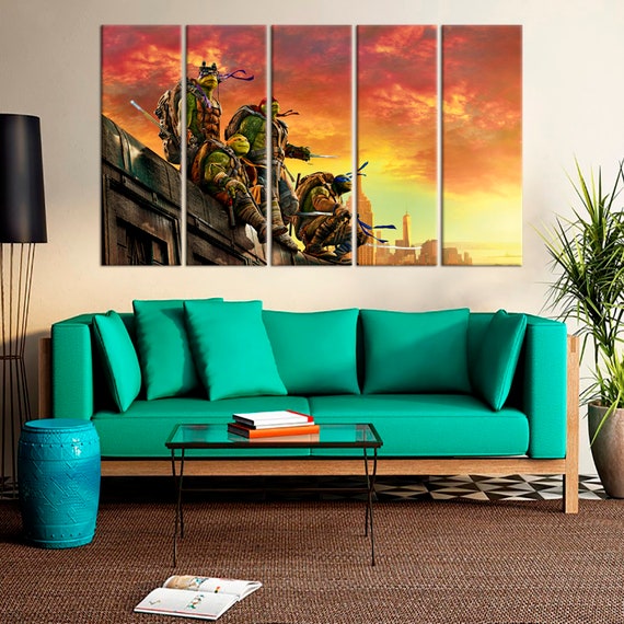 Teenage Mutant Ninja Turtles Wall Art Decor Wall Decor Giclee Etsy