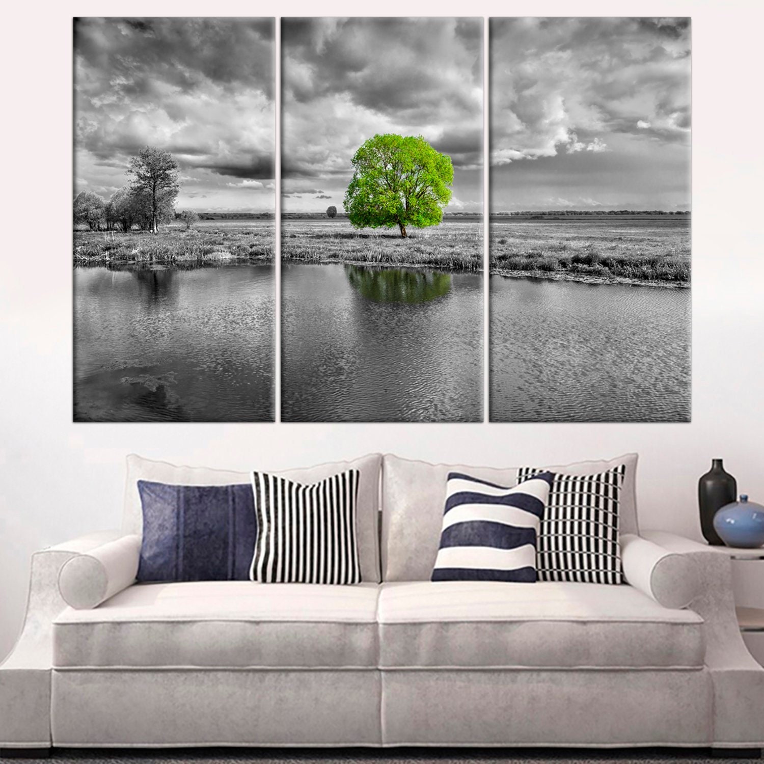 Landscape Fall Nature Green Tree Canvas Painting Lake Posters & Prints Wall Art Landscape Fall Nature Green Tree Canvas Painting Lake Posters & Prints Wall Art