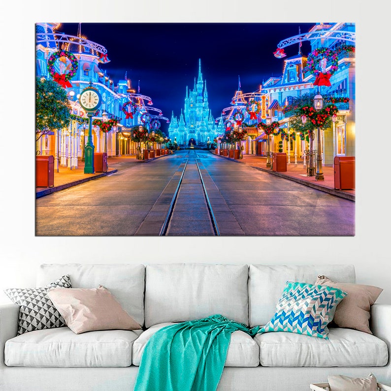 Disneyland Large Wall Art Decor Disney California Park Etsy