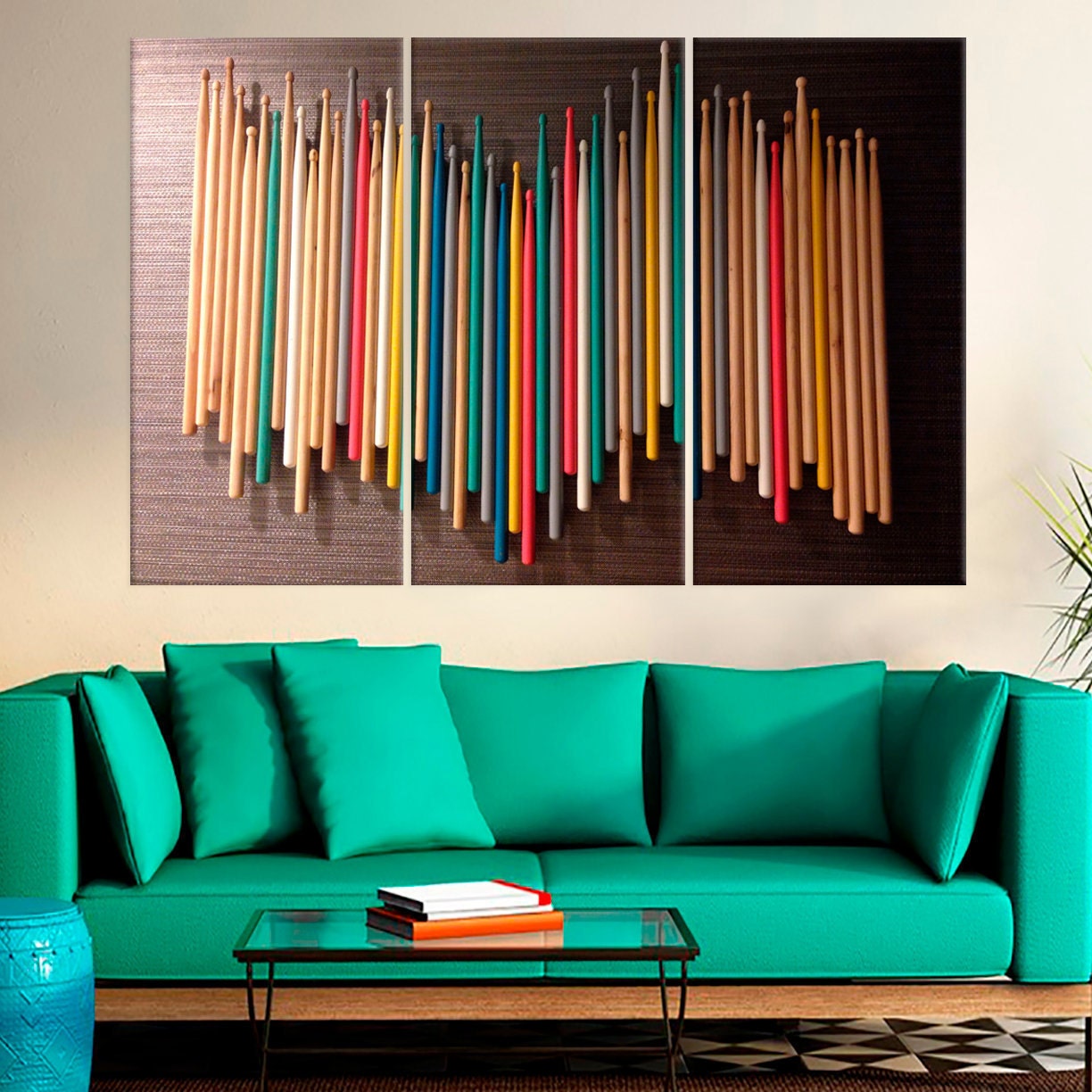 Drumstick Wall canvas set Drumstick large canvas print Music Etsy