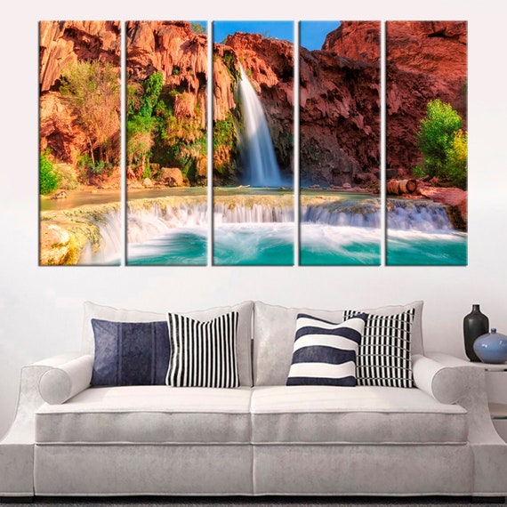 Havasu Falls Arizona large canvas print Grand Canyon interior | Etsy
