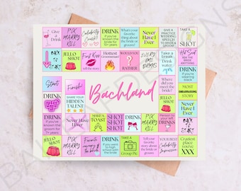 BACHLAND Bachelorette Party Board Game Printable | Drinking Game, Funny Bachelorette Game, Custom Bachelorette Party Game, Adults Only Game