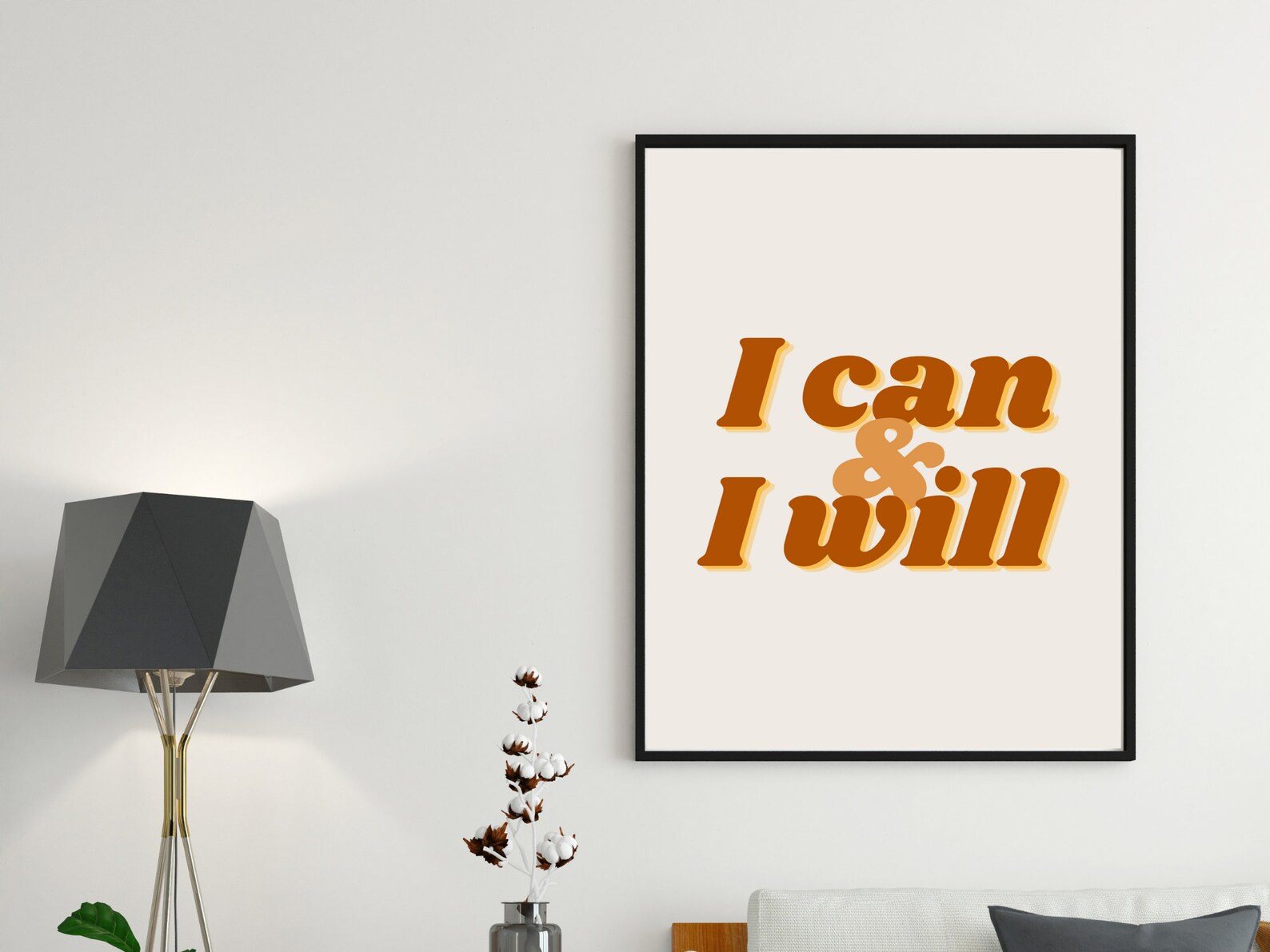 Orange Printable Quote Wall Art Digital Download Print | Etsy