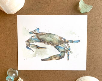 Blue Claw Crab Art Print