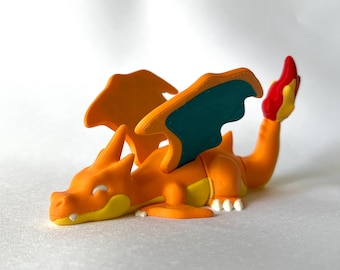 Flexi Mega Charizard Y Figurine: 3D Printed Dragon