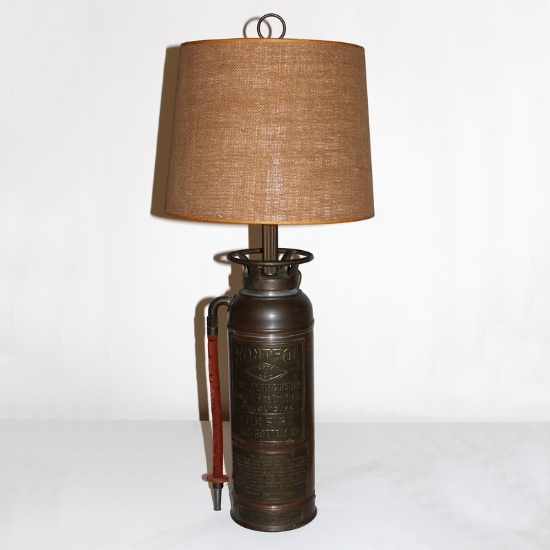 Vintage Fire Extinguisher Lamp Without Shade