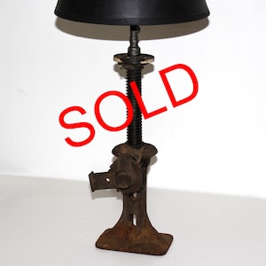Vintage Car Jack Lamp